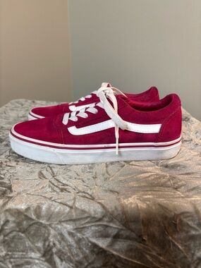 Vans Old Skool Red Suede Sneakers